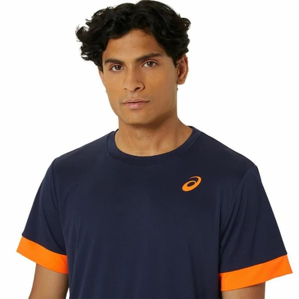 Kortærmet Sport T-shirt Asics Court Ss Top Blå Marineblå Tovtrækning - L