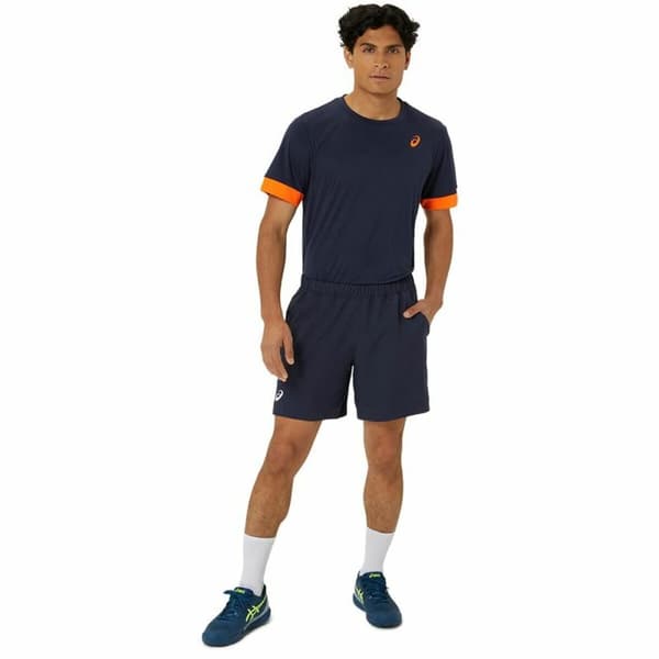 Kortærmet Sport T-shirt Asics Court Ss Top Blå Marineblå Tovtrækning - L