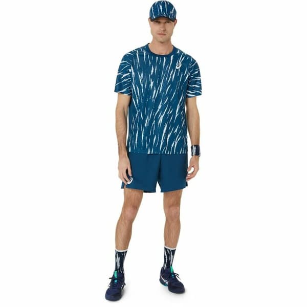 Kortærmet Sport T-shirt Asics Game Ss Top Blå Tovtrækning - S