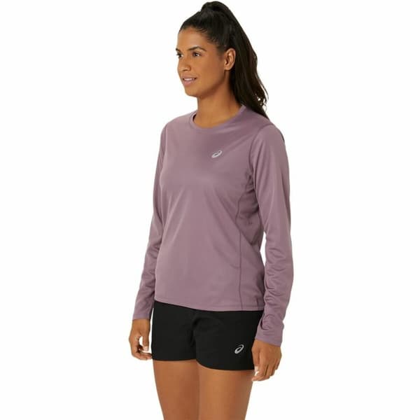 Langærmet Trøje til Kvinder Asics Core Ls Top Pink Blomme - XL