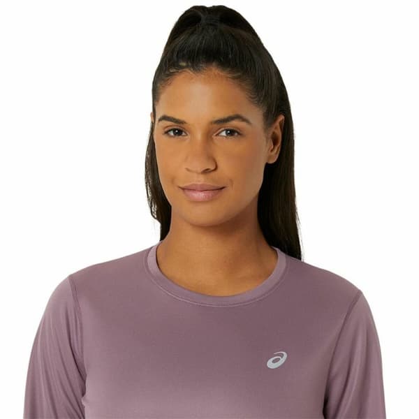 Langærmet Trøje til Kvinder Asics Core Ls Top Pink Blomme - XL