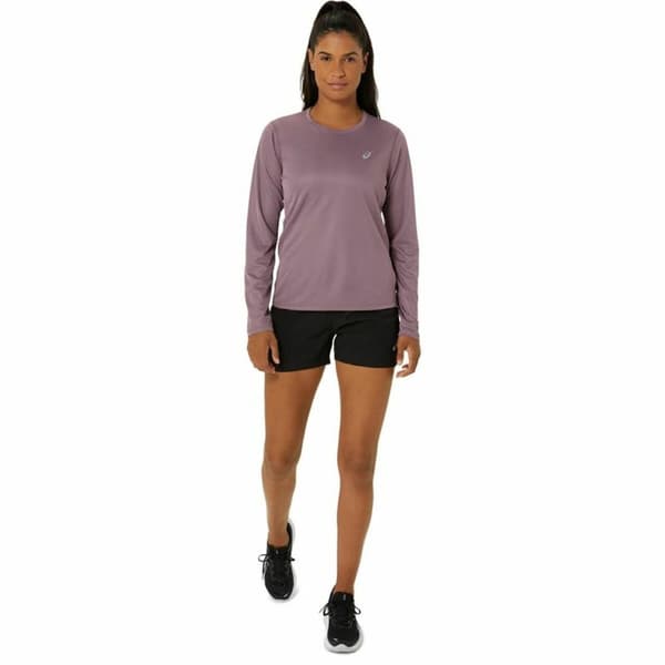 Langærmet Trøje til Kvinder Asics Core Ls Top Pink Blomme - XL