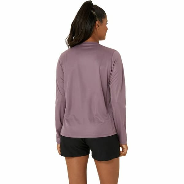 Langarmet Genser til Kvinner Asics Core Ls Top Rosa Plomme - M