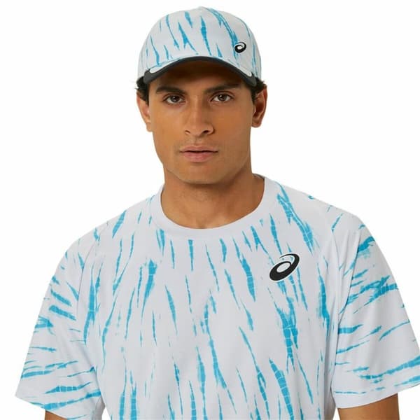 Kortermet sport-t-skjorte Asics Game Ss Top Hvit Lyse Blå Tennis - L
