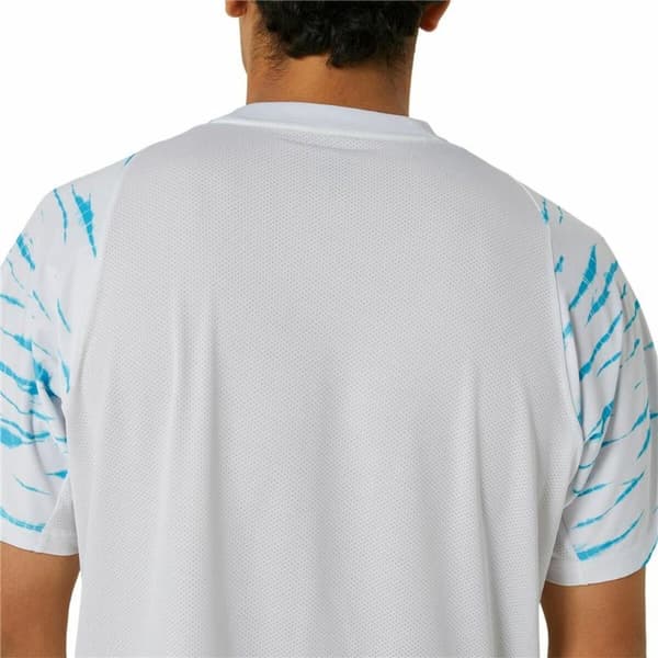 Kortermet sport-t-skjorte Asics Game Ss Top Hvit Lyse Blå Tennis - L