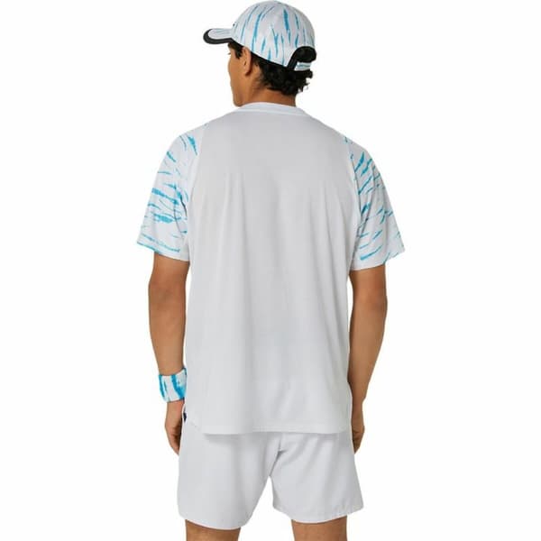 Kortermet sport-t-skjorte Asics Game Ss Top Hvit Lyse Blå Tennis - L
