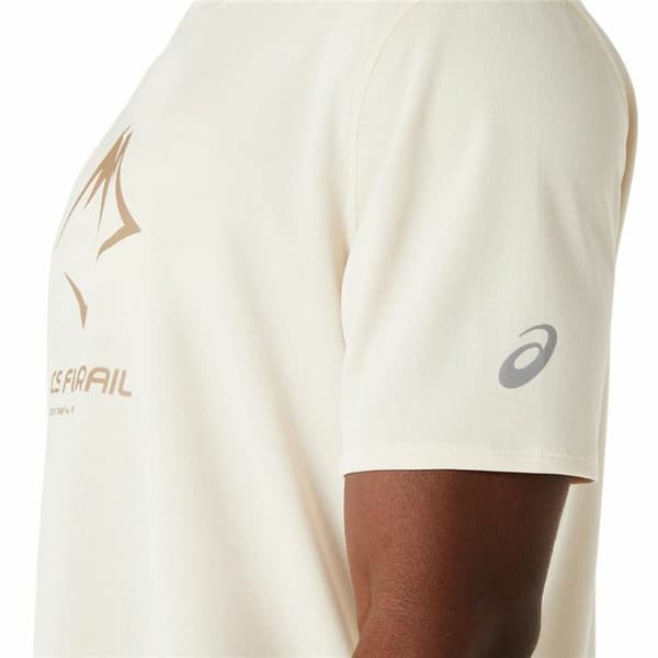 Kortarmet T-skjorte Asics Fujitrail Logo Ss Top Beige - M