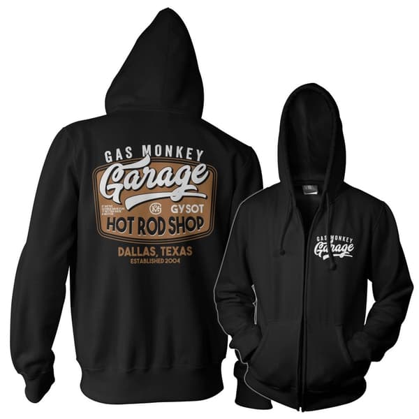 GMG Rusty Hot Rod Zipped Hoodie Black Medium