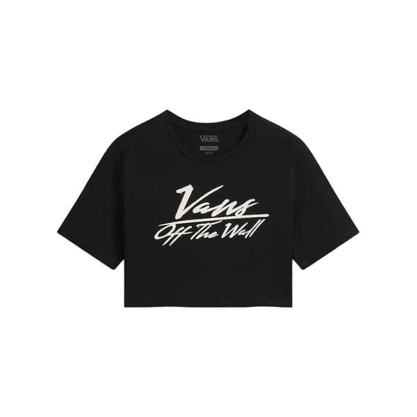 Naisten T-paita Vans GO ANYPLACE CREW CROP II Musta - L