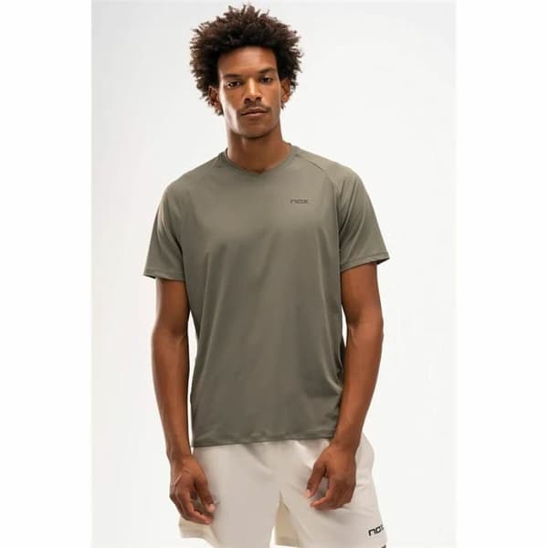 Kortærmet T-shirt til Mænd Nox Pro Fit Oliven Padel - XL