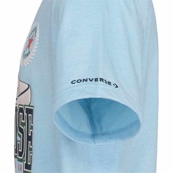 Børne Kortærmet T-shirt Converse Script Sneaker Gfx Himmelblå - 13-15 år