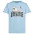 Miniatyrbillede 1 af 6: Børne Kortærmet T-shirt Converse Script Sneaker Gfx Himmelblå - 13-15 år