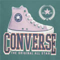 Miniatyrbillede 4 af 6: Børne Kortærmet T-shirt Converse Script Sneaker Gfx Sse Cyan - 13-15 år