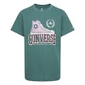 Miniatyrbillede 1 af 6: Børne Kortærmet T-shirt Converse Script Sneaker Gfx Sse Cyan - 13-15 år