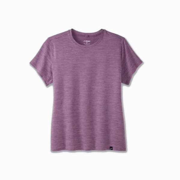 Kortærmet T-shirt til Kvinder Brooks Luxe Syren - S