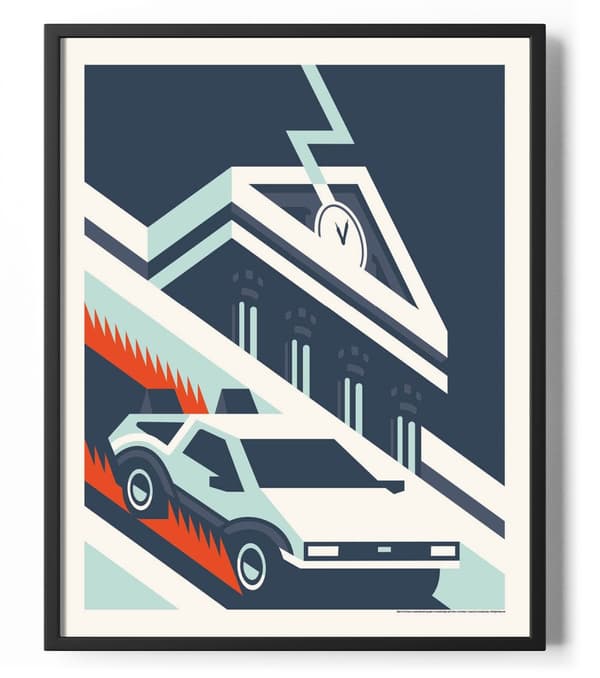 Back To The Future Retro Art Poster 50x40