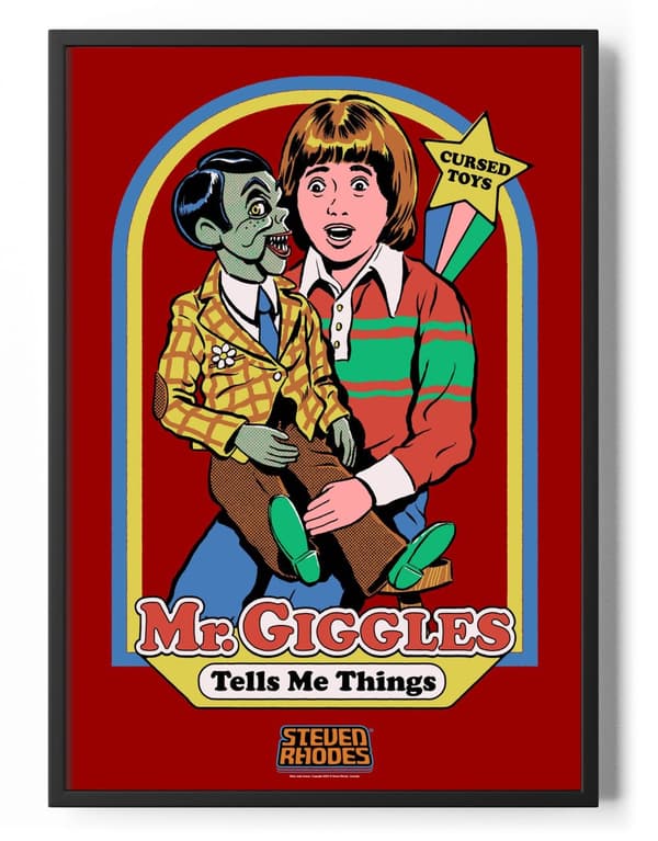 Mr Giggles Tells Me Things Poster 50x70