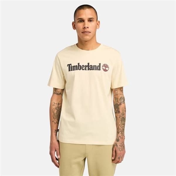 T-shirt med kortärm Herr Timberland Kennebec River Linear Logo - XL