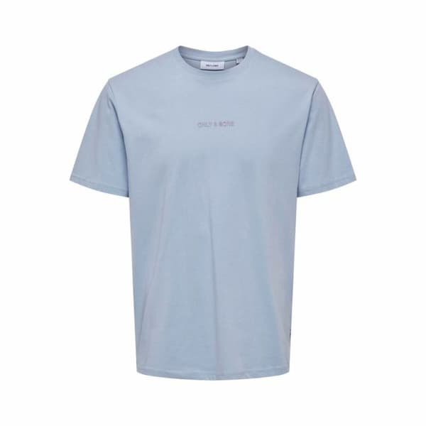 Miesten T-paita Only & Sons Onslevi Life Reg Text Eventide Indigo - M