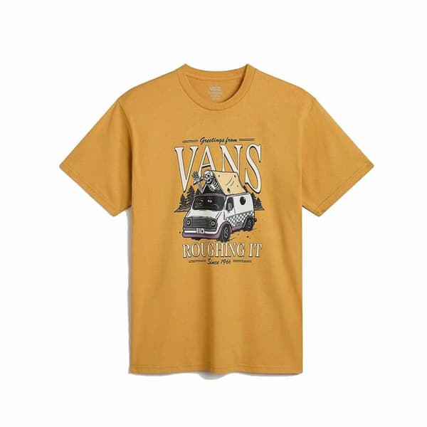 Miesten T-paita Vans Roughin It Ss Crew Tumma oranssi - M