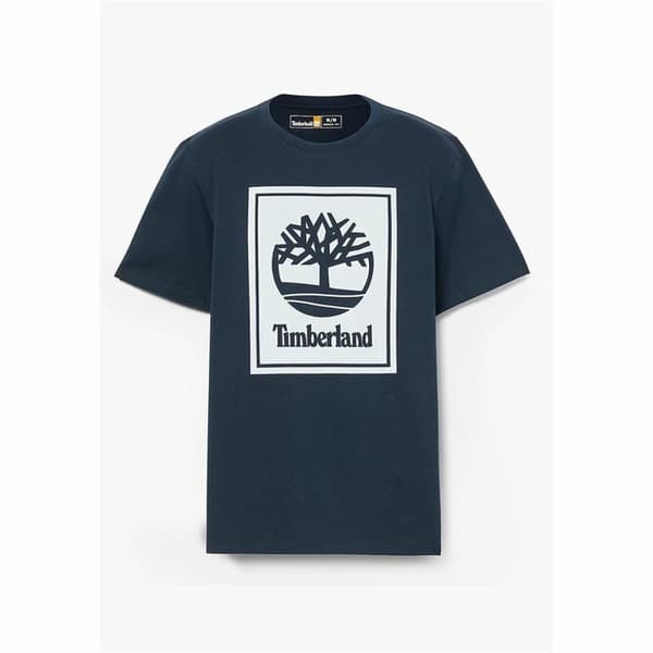 Kortærmet T-shirt til Mænd Timberland Stack Logo Sort - XXL