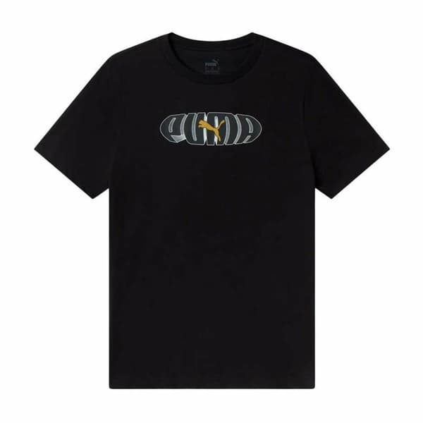 T-shirt med kortärm Herr Puma Ess+ Graphic Svart - S