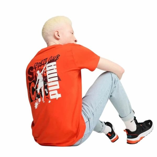 T-shirt med kortärm Herr Puma Graphics Puma Sports Club Orange - XL