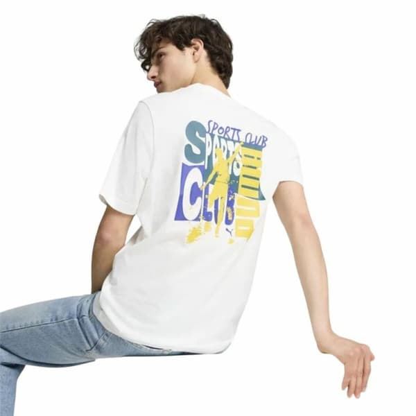 T-shirt med kortärm Herr Puma Graphics Puma Sports Club Vit - L