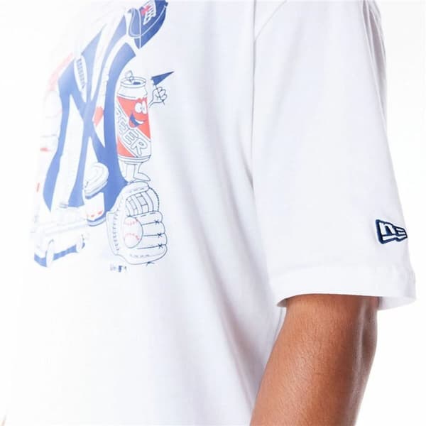 Kortarmet T-skjorte til Menn New Era MLB FOOD GRPHC OS New York Yankees Hvit - XL
