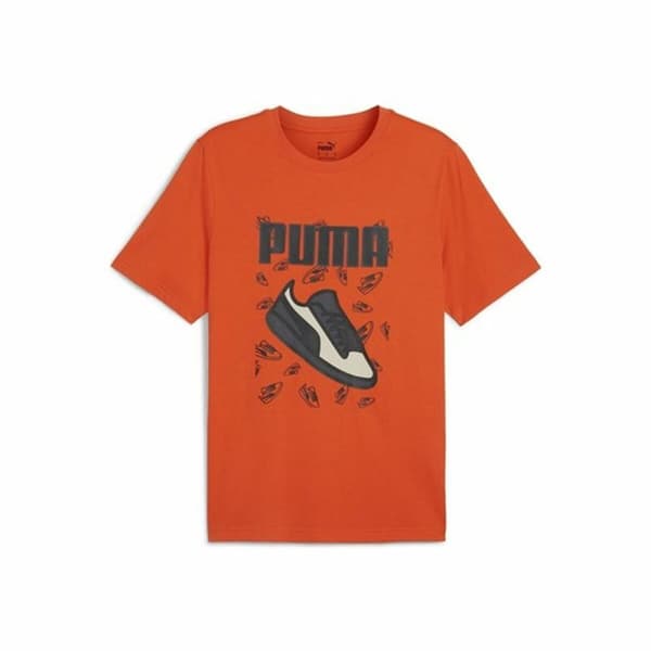 Kortarmet T-skjorte til Menn Puma Graphics Sneaker Oransje - L