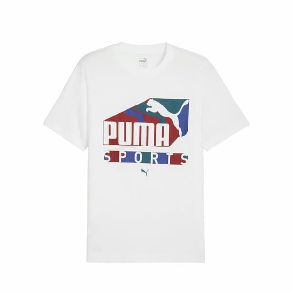 Kortarmet T-skjorte til Menn Puma Hvit - L