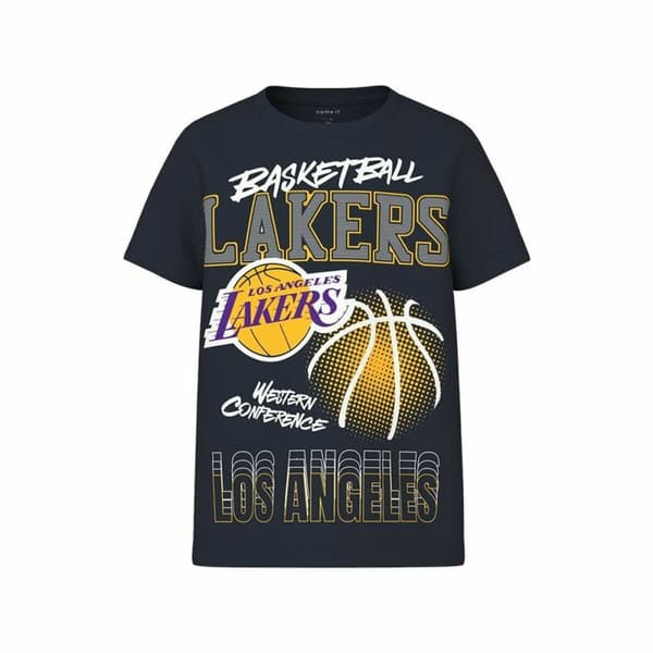 Barn T-shirt med kortärm Name It mjyg Nba Box Ous Marinblå - 6 år