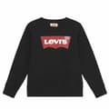 Miniatyrbillede 1 af 2: Børne Kortærmet T-shirt Levi's L/S Batwing Sort - 14 år