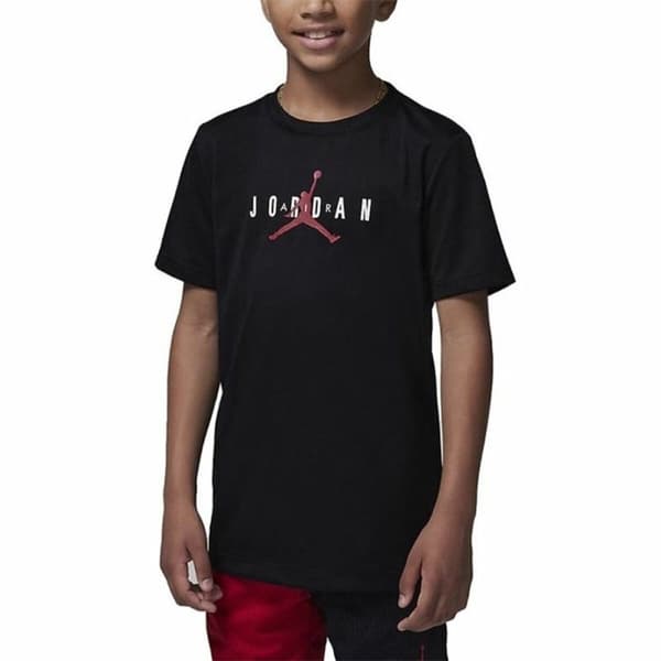 Barn T-shirt med kortärm Jordan Jumpman Sustainable Svart - 8-10 år