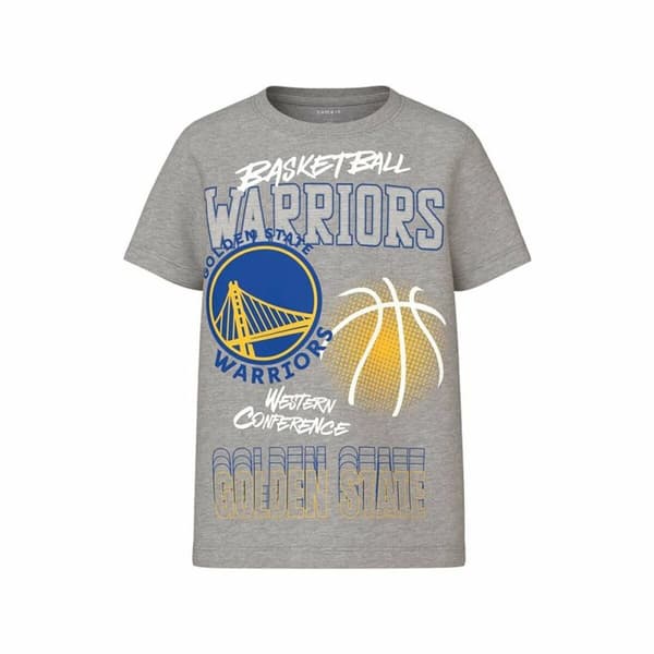 Lasten Lyhythihainen paita Name It mjyg Nba Box Ous Vaaleanharmaa - 7-8 vuotta