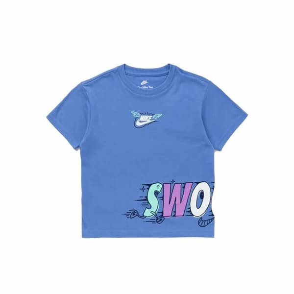 Lasten Lyhythihainen paita Nike Nsw Art Rlxd Ss Gfx Niño Nike Polar Indigo - 3-4 vuotta