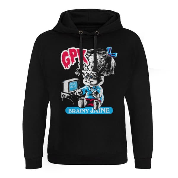 Garbage Pail Kids - Brainy Jaine Epic Hoodie Black Large