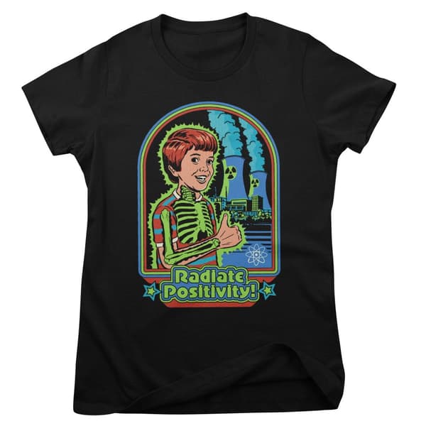 Steven Rhodes - Radiate Positivity Girly Tee Black Small