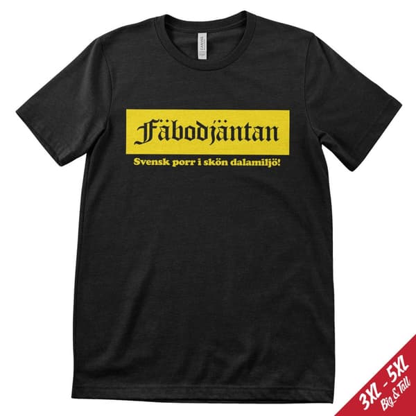 Fäbodjäntan Big & Tall T-Shirt Black 4XL
