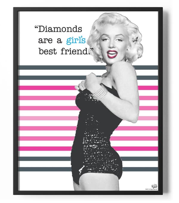 Diamonds Are A Girls Best Friend Poster 50x40