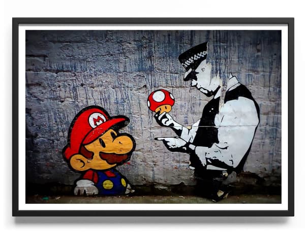 Banksy Mushroom Poster 50x70