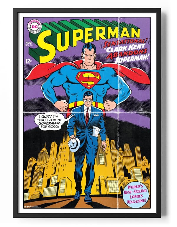 Superman Vintage Comic Book Cover 50x70