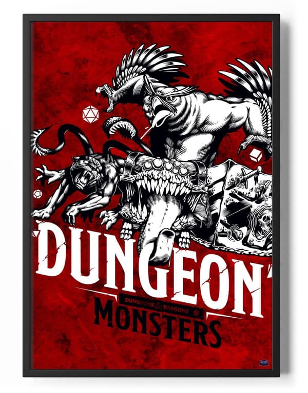 Dungeons Monsters Poster 50x70