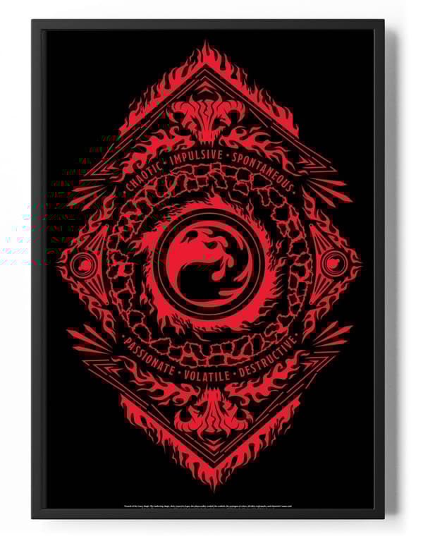 Magic the Gathering - Red Symbol Poster 50x70