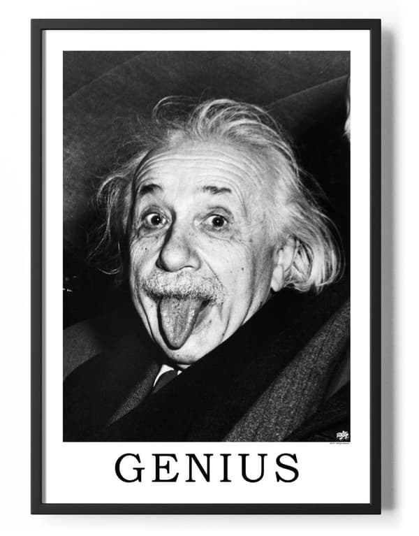Genius - Albert Einstein Tongue Out Poster 50x70