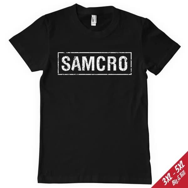 Distressed SAMCRO Big & Tall T-Shirt Black 4XL