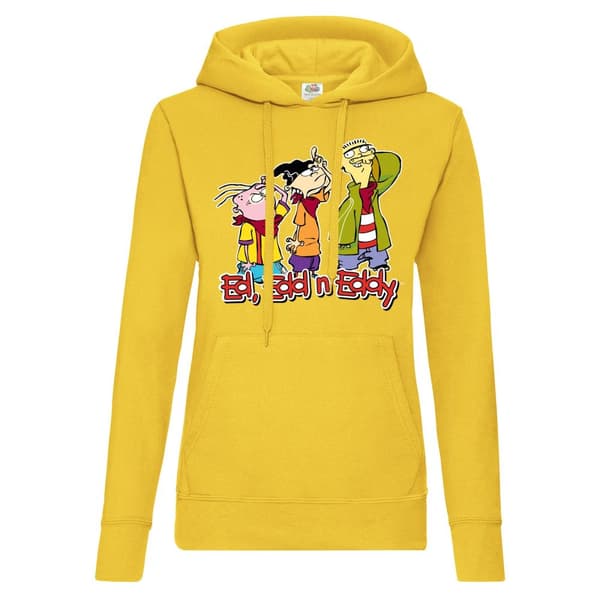 Ed, Edd n Eddy Girly Hoodie Yellow Small