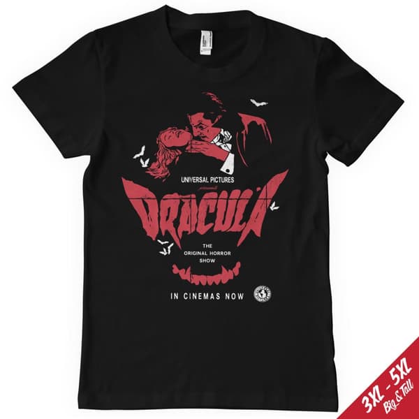 Dracula Horrrow Show Big & Tall T-Shirt Black 3XL