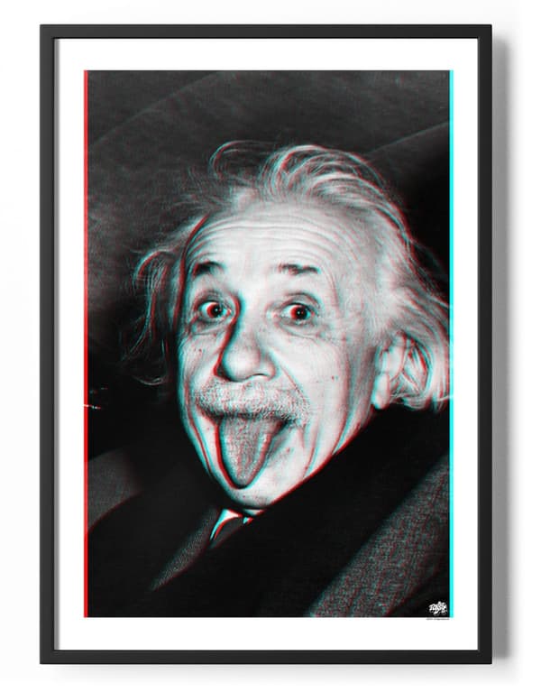 Enstein Anaglyph Photo Poster 50x70