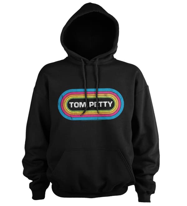 Tom Petty Retro Logo Hoodie Black XX-Large